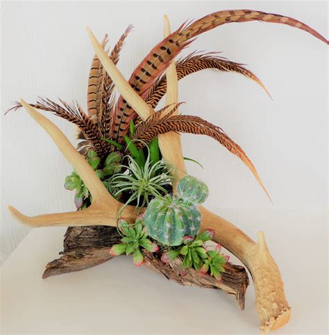 You can use one side for computing and the other for handwriting and planning. Antler Arrangement Genuine Antler Shed, Unique Table ...