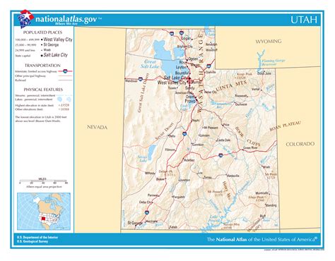 Large Detailed Map Of Utah State Utah State Large Detailed Map