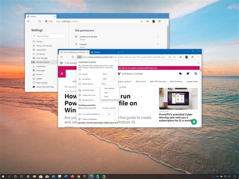Enable Disable Site Permissions In Microsoft Edge On Windows 10 Amp