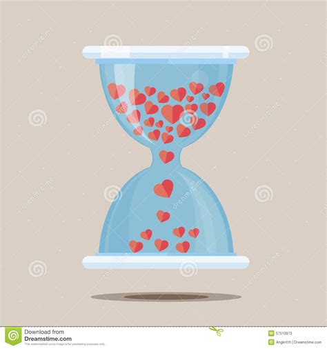 Hourglass With Heart Stock Illustration Illustration Of Heart 57510973