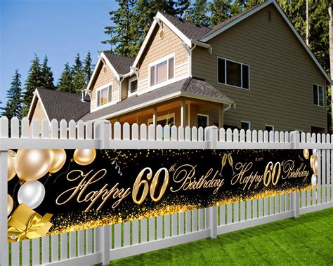 Buy Howaf 60th Happy Birthday Banner Birthday Party Decoration Extra