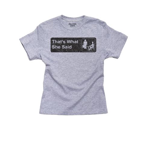 The Office Thats What She Said Iconic Boys Cotton Youth Grey T Shirt