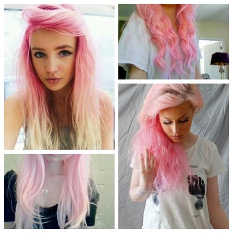 Pink Dip Dyed Hair Dip Dye Hair Dip Dyed Dyed Hair Try On