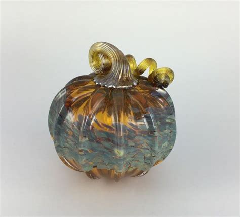 5 Glass Pumpkin By Jonathan Winfisky Ooak Mottled By Growgallery