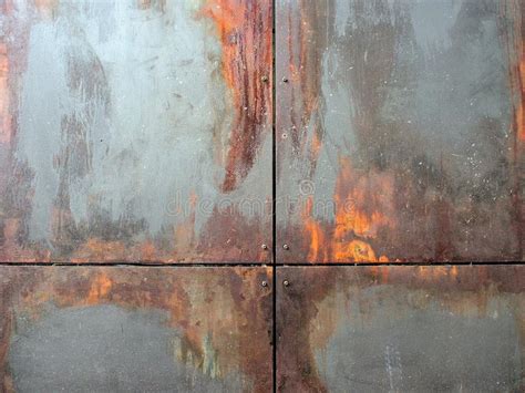 Rusted Steel Wall Panels Stock Image Image Of Rectangular 102261821