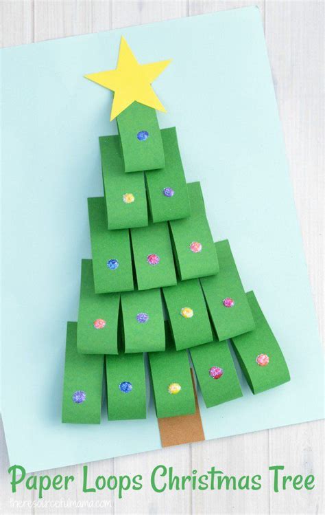 Paper Loops Christmas Tree Craft For Kids Christmas Tree Crafts