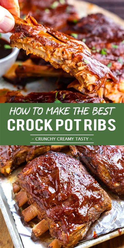How To Make The Best Crock Pot Ribs Video Crockpot Ribs Crockpot