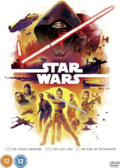 Star Wars Sequel Trilogy Box Set Dvd Episodes 7 9 2022