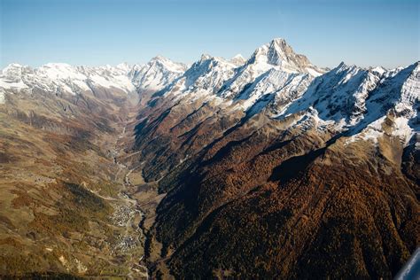 Mountain Town And Valley Landscape In Ferden Switzerland Image