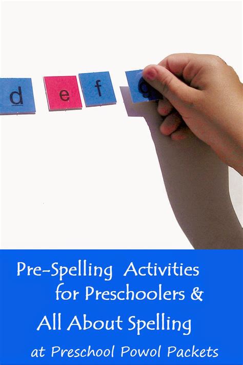 16 Pre Spelling Activities For Preschoolers And All About Spelling
