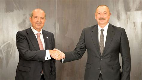 Azerbaycan Cumhurbaşkanı Aliyev KKTC Cumhurbaşkanı Tatar ile görüştü