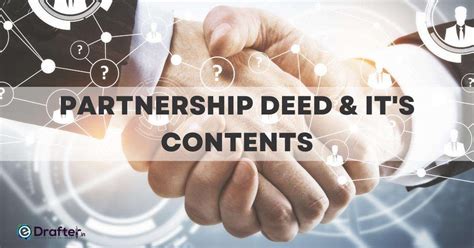 What Is Partnership Deed And Its Content Edrafter