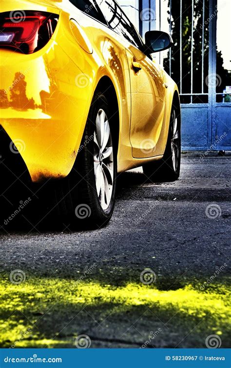 Bright Yellow Car Editorial Photography Image Of Color 58230967