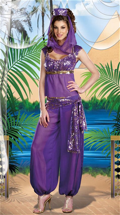 High Quality Arabic Dance Costume Sexy Goddess Genie Jasmine Aladdin Princess Costume Fancy