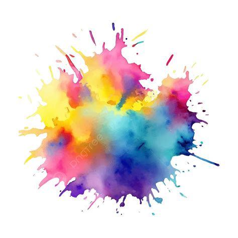 Ink Splash Background And Colorful Paint Splatter Vector Ink Splash