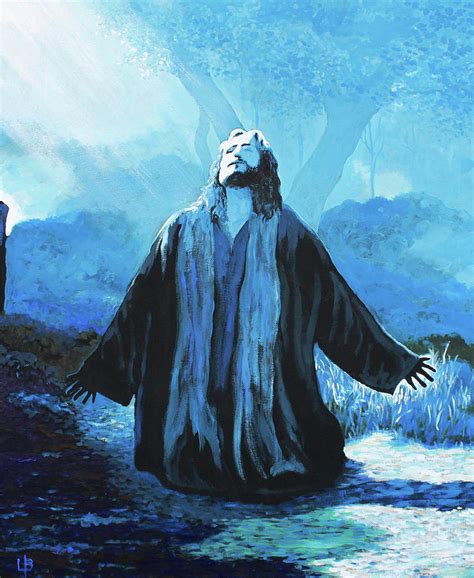 Garden Of Gethsemane Jesus Praying Painting By Lance Brown Pixels
