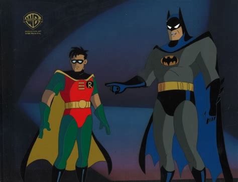 Batman The Animated Series Production Cel Batman And Robin In Stephen