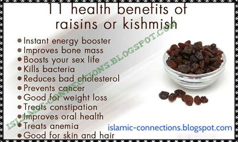 Health Benefits Of Raisins ~ Islamic Connections