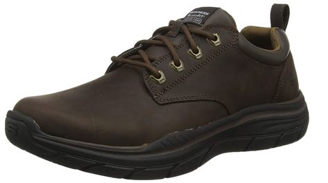 Skechers Expected 2 0 Leather Lace Up Oxford In Brown For Men Save 47 Lyst