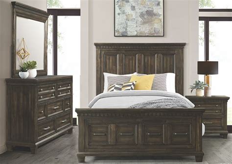 Mccabe Queen Size Storage Bedroom Set Brown Home Furniture Plus