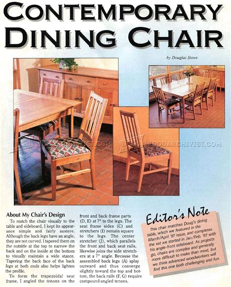 Rustic meets modern in this free diy dining room table plan from shanty 2 chic. Contemporary Dining Chair Plans • WoodArchivist