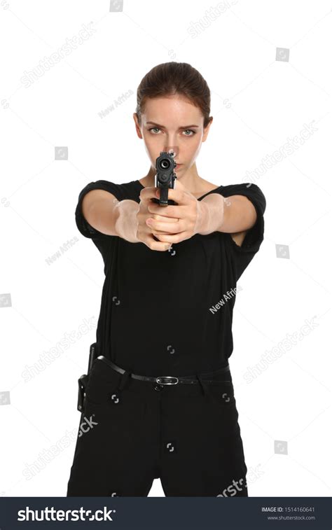 Female Security Guard Uniform Gun On Stock Photo 1514160641 Shutterstock
