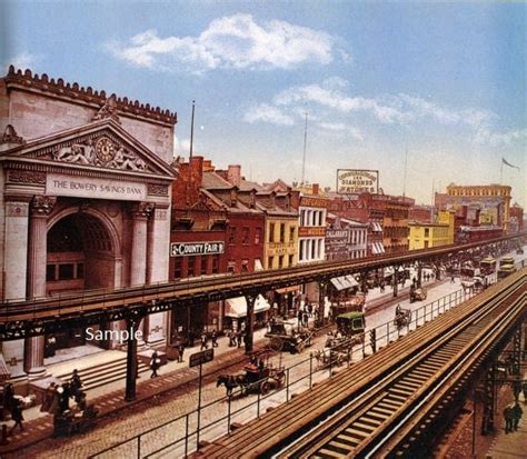 The Bowery In 1899 Manhattan New York City Vintage Photo