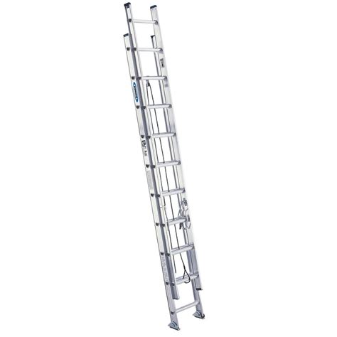 Shop Werner 20 Ft Aluminum 300 Lb Type Ia Extension Ladder At