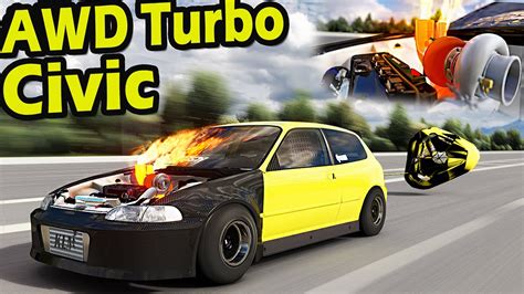 The Most Intense AWD Civic Build Ever MASSIVE Turbo Assetto Corsa Driving YouTube