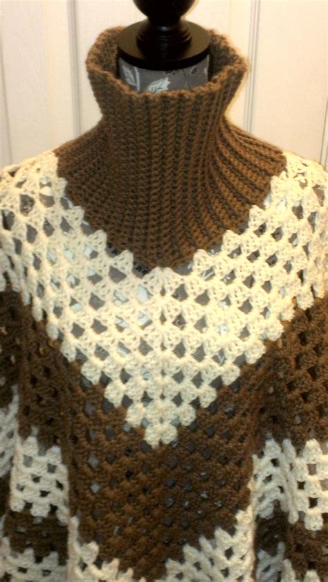 This Is Granny S Turtleneck Poncho A Pattern I Purchased On Etsy From