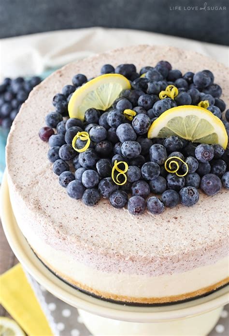 Next is the white chocolate mousse. Lemon Blueberry Shortbread Mousse Cake - Life Love and Sugar