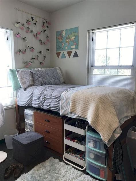 20 Space Saving Dorm Room Organization Inspirations College Dorm Room Decor College Bedroom