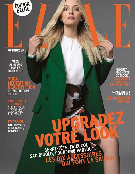 Elle N° 146 Faux Col Lily Donaldson Fashion Cover Elle Magazine Yoga Couture Fashion