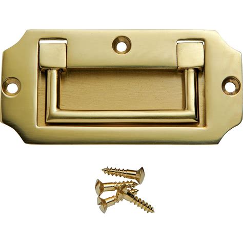 3 9 16 W Notched Rectangular Recessed Pull Polished Brass Rockler Woodworking Antique