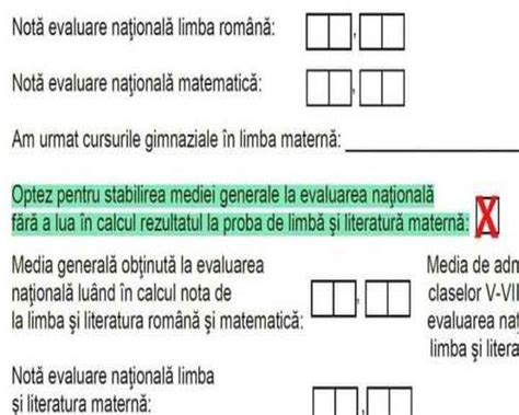 M bac = medie la examenul de bacalaureat; Ce noutăți conține fișa de înscriere pentru Admitere Liceu ...