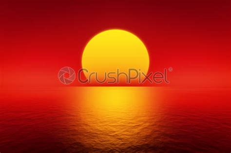 Great Sunset Over The Ocean Stock Photo 2332861 Crushpixel