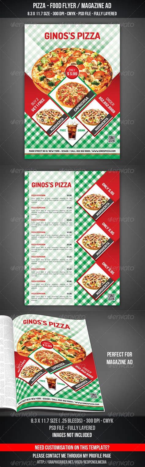 Qr menus are perfect for customers who would prefer not to handle a printed menu or just want to view your menu on their phone. Pizza - Food Flyer / Magazine AD | Flyer