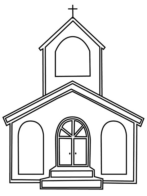 Church Building Coloring Pages