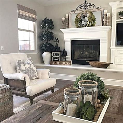 To begin your project you can start it by put in the wooden things into your living room as the farmhouse touch. Cozy Farmhouse Living Room Decor Ideas Module 3 Inspiration Interior And Decoration With ...