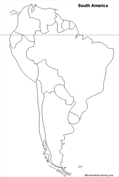 Outline Map South America