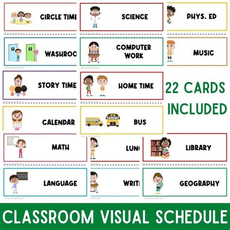 Visual Schedule Classroom Schedule Kids Printable Schedule Etsy