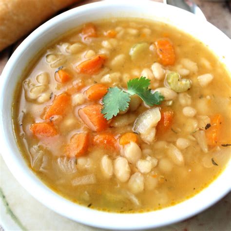 Slow Cooker Navy Bean Soup Recipe Gluten Free Happy Mothering