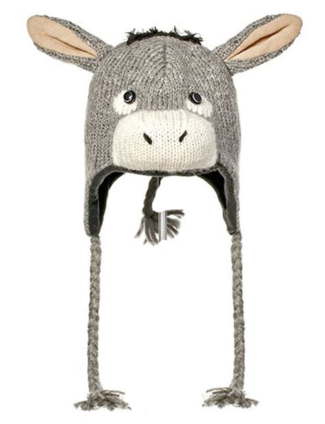 Donkey Knitted Hat For Kids And Adults Free Delivery At Skiweb