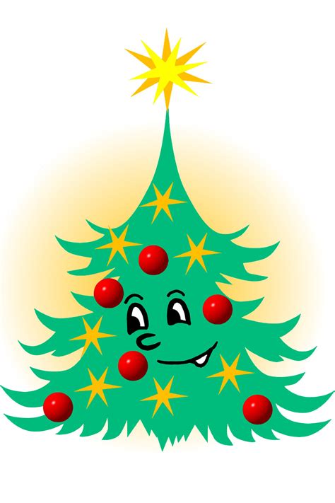 Karikatur Weihnachtsbaum, Zeichnung, Grafik - Portrait vom Foto