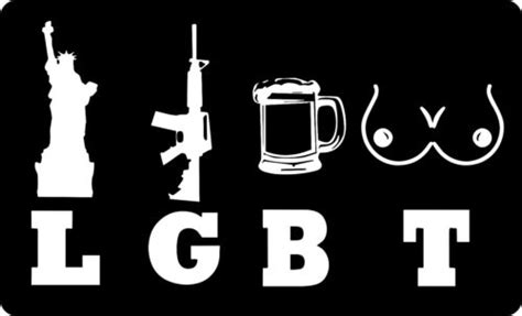 Lgbt Liberty Guns Beer Tits Ar Rifle Nra Funny Vinyl Bumper Sticker Ebay