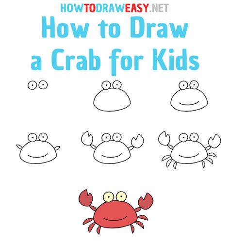 How To Draw A Crab For Kids How To Draw Easy