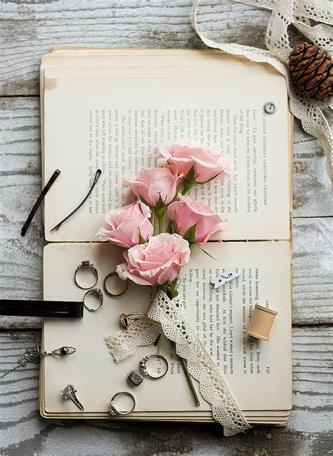 Roses On A Book Book Wallpaper Book Flowers Book Photography