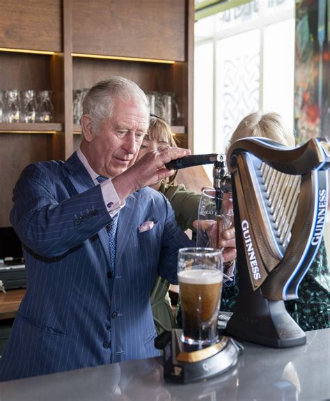 Charles Pulls A Pint Of Guinness As He Celebrates Ahead Of St Patricks