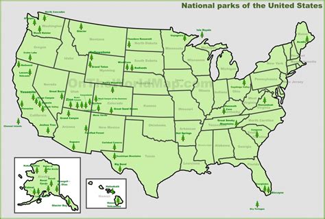 Usa National Parks Map National Atlas Printable Maps Printable Maps