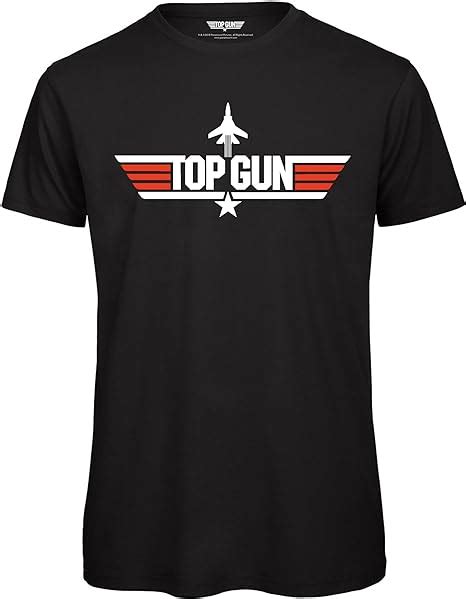 Topgun Black Screen Printed Licenced T Shirt Uk Clothing